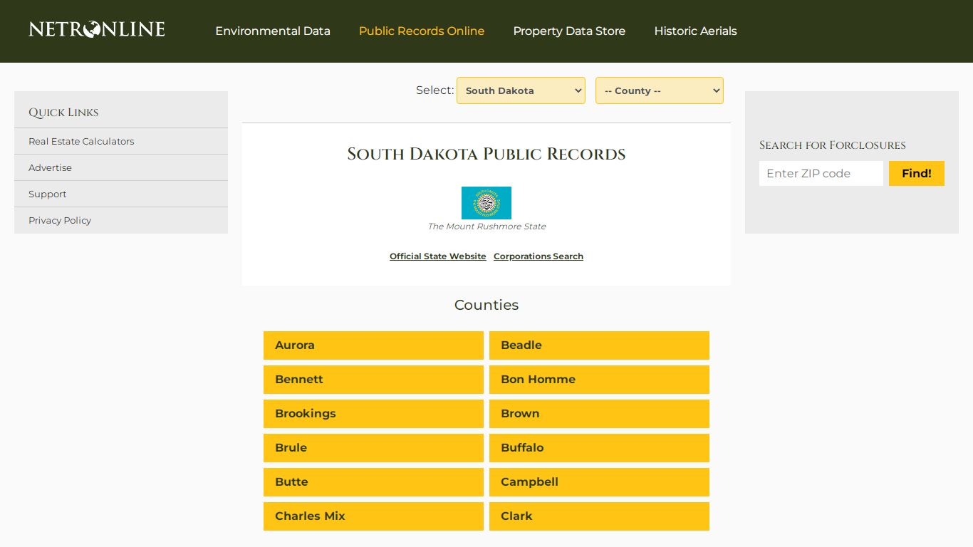 South Dakota Public Records